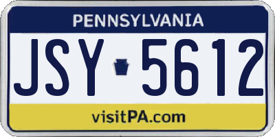 PA license plate JSY5612