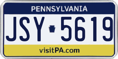 PA license plate JSY5619