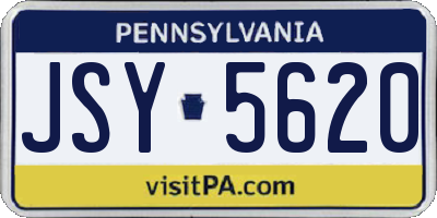 PA license plate JSY5620