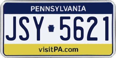 PA license plate JSY5621