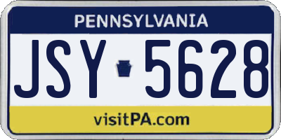 PA license plate JSY5628