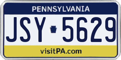 PA license plate JSY5629