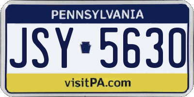 PA license plate JSY5630