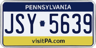 PA license plate JSY5639