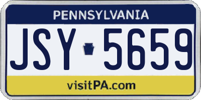 PA license plate JSY5659