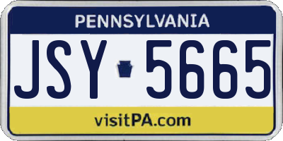 PA license plate JSY5665