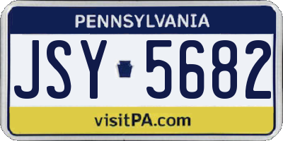PA license plate JSY5682