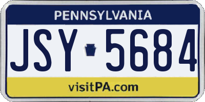 PA license plate JSY5684