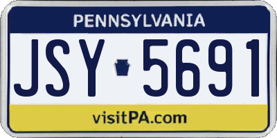 PA license plate JSY5691