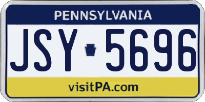 PA license plate JSY5696