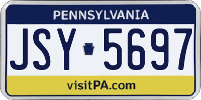 PA license plate JSY5697