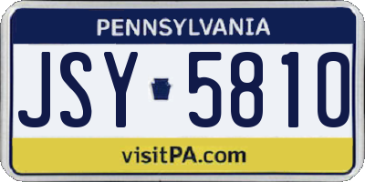PA license plate JSY5810