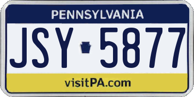 PA license plate JSY5877