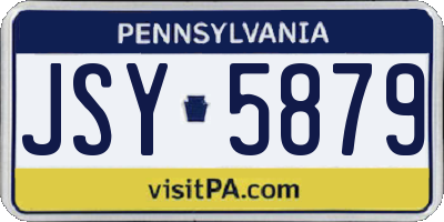 PA license plate JSY5879