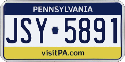 PA license plate JSY5891