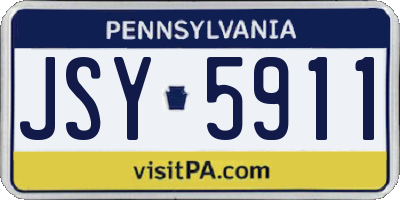 PA license plate JSY5911