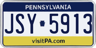 PA license plate JSY5913