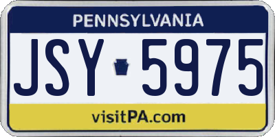 PA license plate JSY5975
