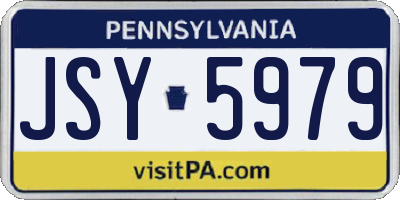 PA license plate JSY5979