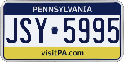 PA license plate JSY5995