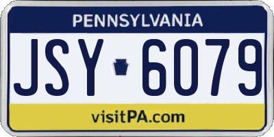PA license plate JSY6079