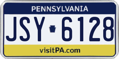 PA license plate JSY6128