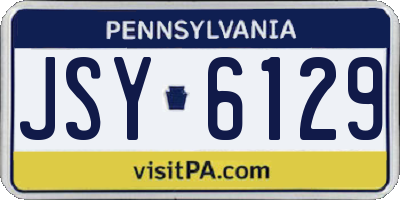 PA license plate JSY6129