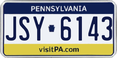 PA license plate JSY6143