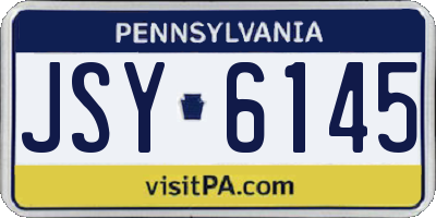 PA license plate JSY6145