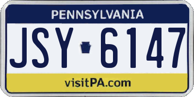PA license plate JSY6147