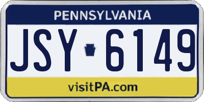 PA license plate JSY6149