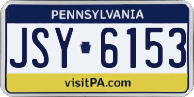 PA license plate JSY6153