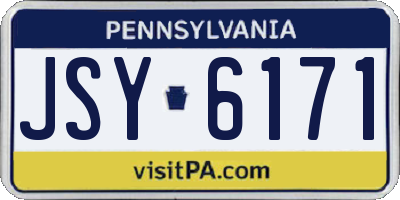 PA license plate JSY6171