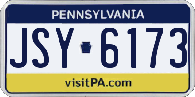 PA license plate JSY6173