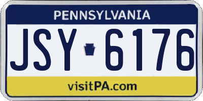 PA license plate JSY6176