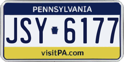 PA license plate JSY6177