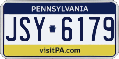 PA license plate JSY6179