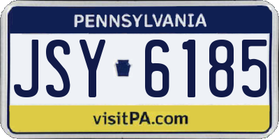 PA license plate JSY6185