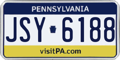 PA license plate JSY6188