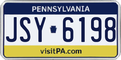 PA license plate JSY6198
