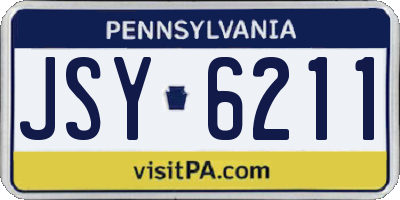 PA license plate JSY6211