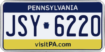 PA license plate JSY6220