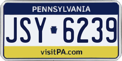 PA license plate JSY6239