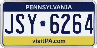 PA license plate JSY6264