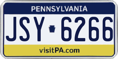 PA license plate JSY6266