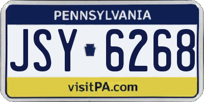 PA license plate JSY6268