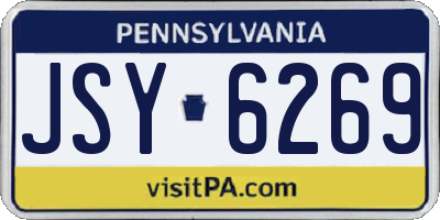 PA license plate JSY6269