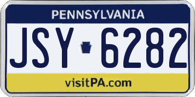 PA license plate JSY6282