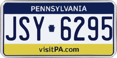 PA license plate JSY6295