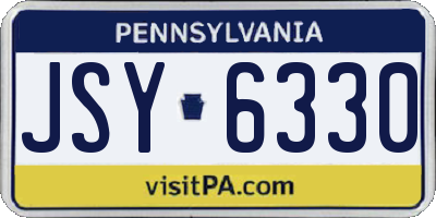 PA license plate JSY6330